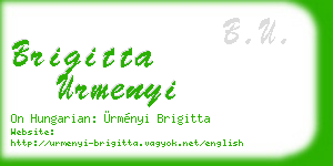 brigitta urmenyi business card